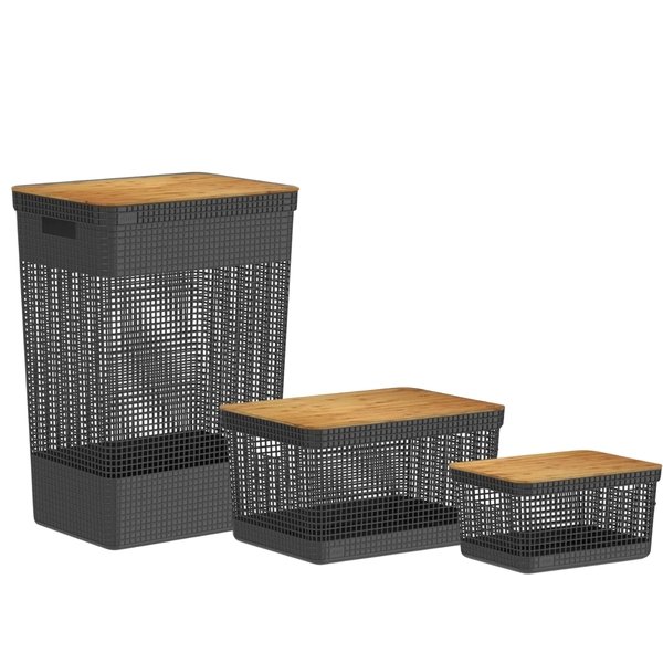 Kit de Cestos Organizadores para Banheiro